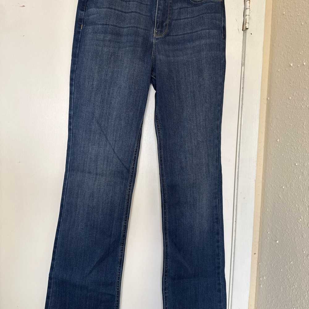 Wrangler Women's Dark Blue High Rise Bootcut Jeans Size 6 32” Inseam Stretch NWT